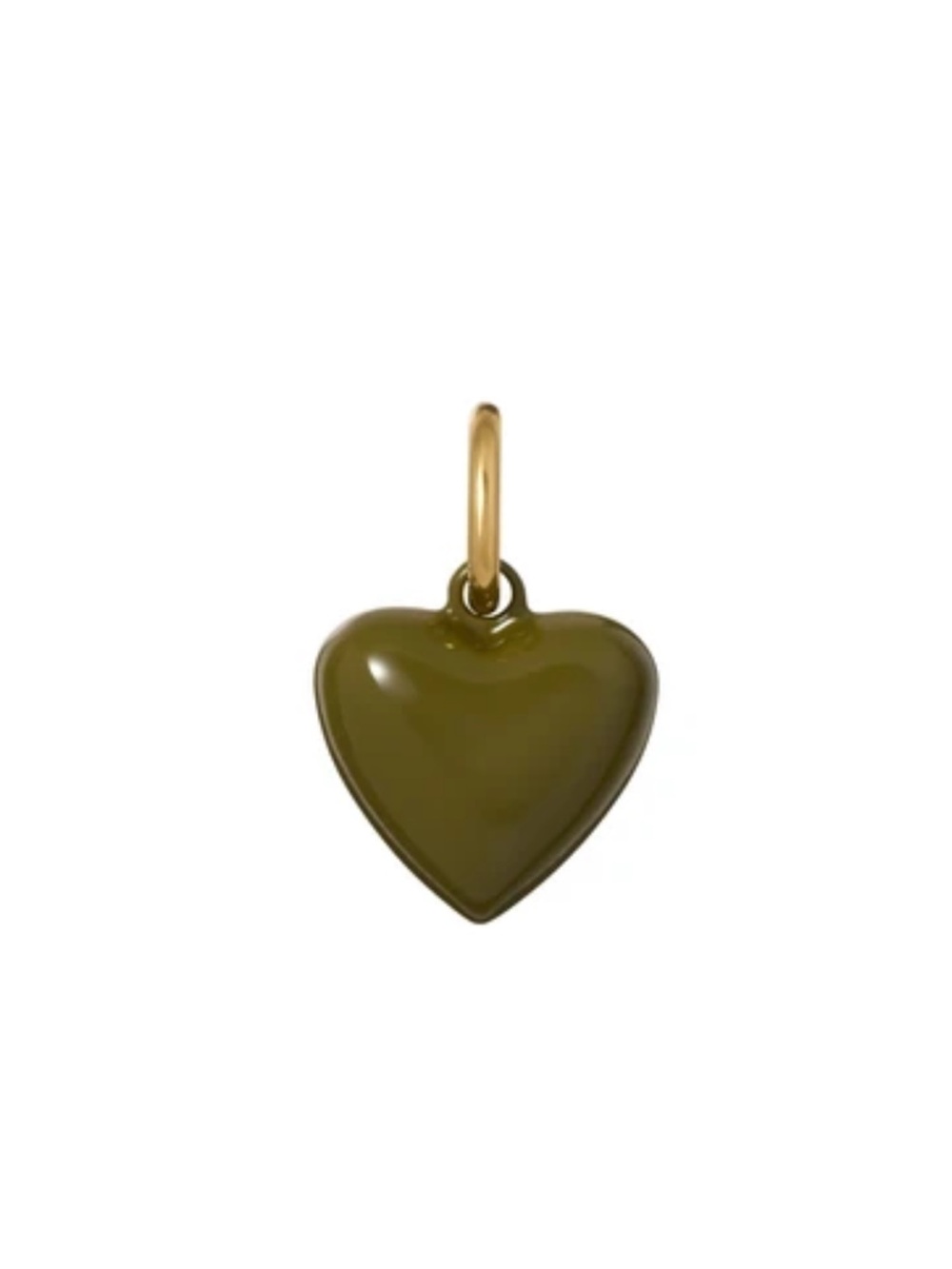 NWOT Roxanne Assoulin The Mini puffy Heart Charm In Olive